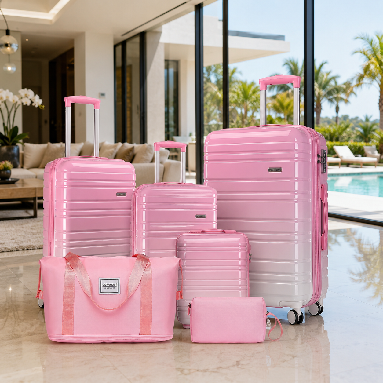 Travel Luggage Set (6 pcs)